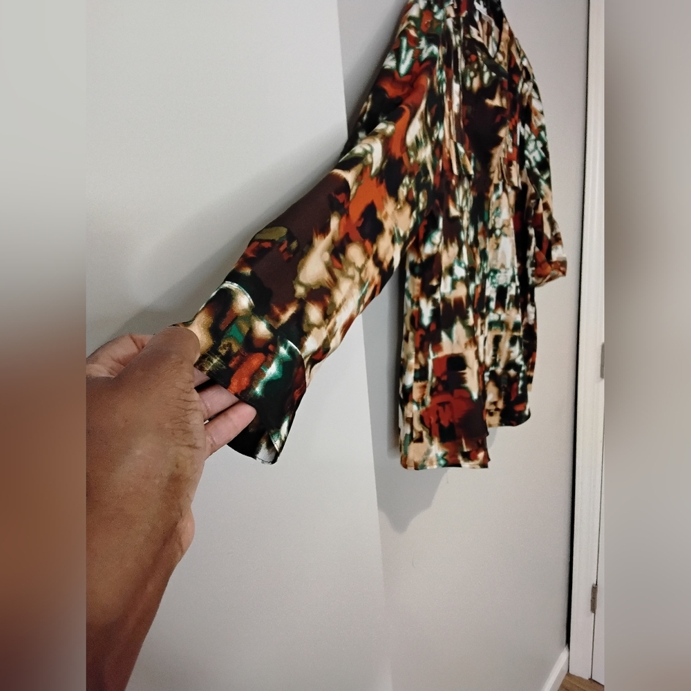 Calvin Klein Collection Multicolor Abstract Blouse - Picture 7 of 10